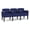 OpenHous Cobalt, variant on Belmont Lounge Reception 3 Seat Tandem Seating / Black Steel Legs / Navy Blue