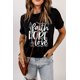 thumbnail image 2 of ABPHQTO Camiseta negra de manga corta con estampado gráfico Faith Hope Love para mujer, 2 of 5