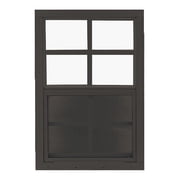 Shed Windows and More 24" x 36" Black Flush Mount Window Tempered Glass Aluminum Frame Shed Windows Chicken Coop Window Playhouse Window
