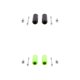 thumbnail image 1 of 2 Par Bloqueo Deslizantes de Motocicleta Kusrkot Frame Crash Sliders Motorcycle Frame Slider Negro, 1 of 8