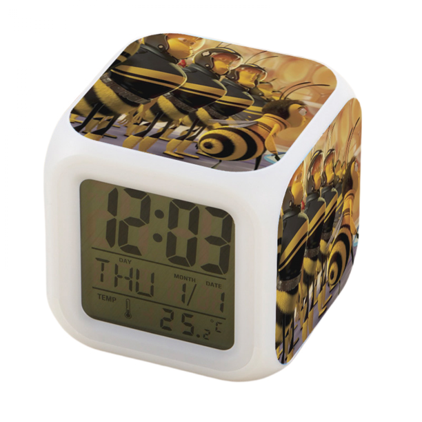 Digital Alarm Clock , LED Digital Bedroom Alarm Clock Easy Setting Cube