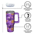 thumbnail image 3 of 30 Oz Halloween Tumbler with Handle and Straw, Skeleton Ghost Bat Travel Cup, Halloween Birthday Gifts for Women Adults Teenagers, 3 of 5