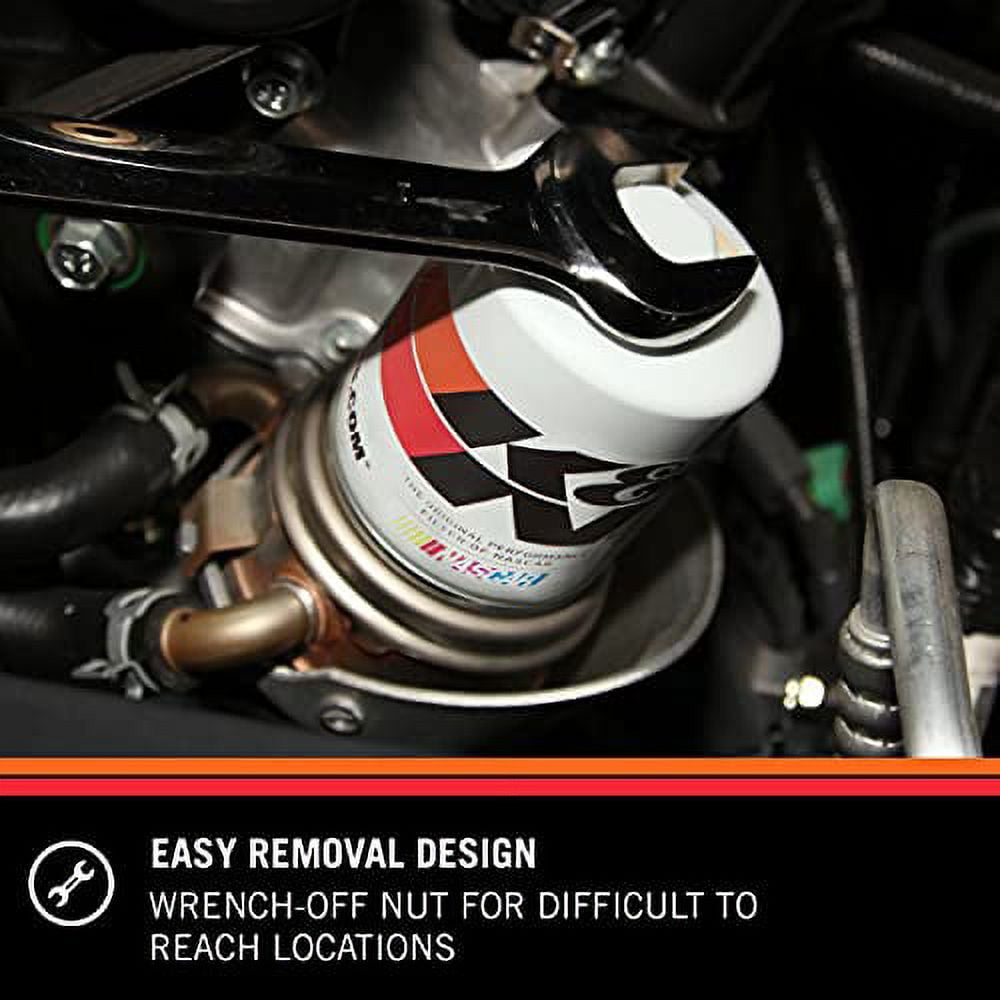 K&N Performance Oil Filter: 20,000 Mile Premium Engine Protection, Higher Oil Flow Rates, Compatible with All Oils, Optimized for Synthetic Oils, HP-6001