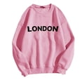 thumbnail image 3 of SIYUDAN Women Sweatshirts Long Sleeve Sweatshirt for Womens Pullovers Pink Pullover Adult Big and Tall Crewneck Sweatshirt Winter Sweatshirts Women Fashion, 3 of 3