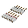 thumbnail image 1 of Conector de Alambre de Altavoces, Enchufe de Plátano de Sonido de Instalación Fácil de Instalacia de Oro Cables de Altavoces, 1 of 7