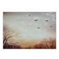 thumbnail image 1 of Butterfly Cutting Board, Dreamy Butterflies over Trees Romantic Fantasy Blurry Sky Design, Decorative Tempered Glass Cutting and Serving Board, Small Size, Pale Pink Orange, by Ambesonne, 1 of 1
