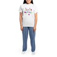 thumbnail image 4 of CafePress - Happy Mother Of The Bride Women's Light Pajamas - Women's Short Sleeve Print T-Shirt and Pants Light Cotton Pajama Set, 4 of 7