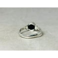 thumbnail image 3 of Heaven Crafts Simple Round Black Onyx Ring 925 Sterling Silver Handmade Statement Ring For Women, 3 of 5
