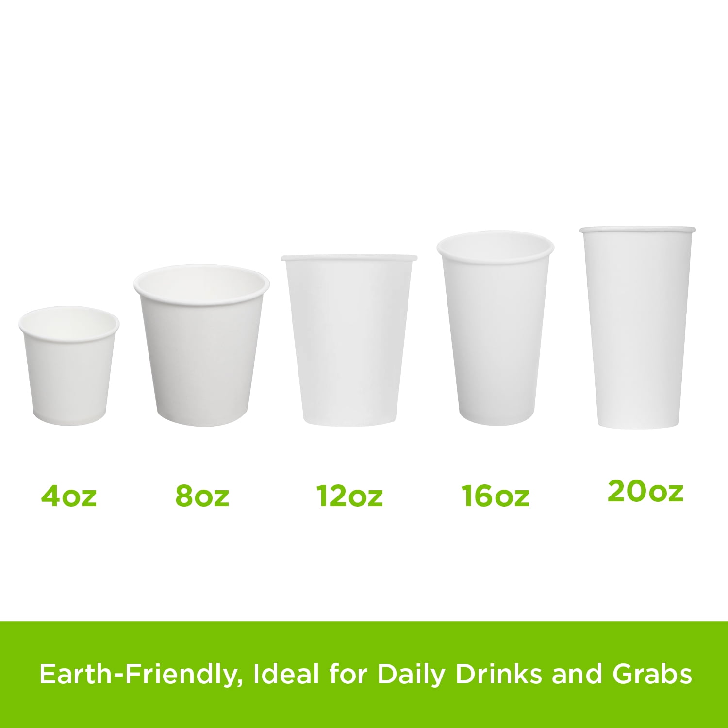 [1,000 ct] 4oz Disposable Espresso Cups, Karat Earth Eco-Friendly Paper Hot Cups - White
