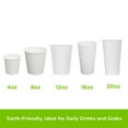 thumbnail image 5 of Karat Earth 12oz Compostable Paper Hot Cups, White 90mm Coffee Cups, 1,000 Count, 5 of 12