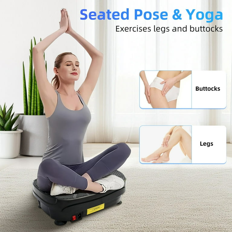 Vibration Plate Exercise Machine, Whole Body Workout Vibration Platform,  Remote Control for Home Weight Loss and Training