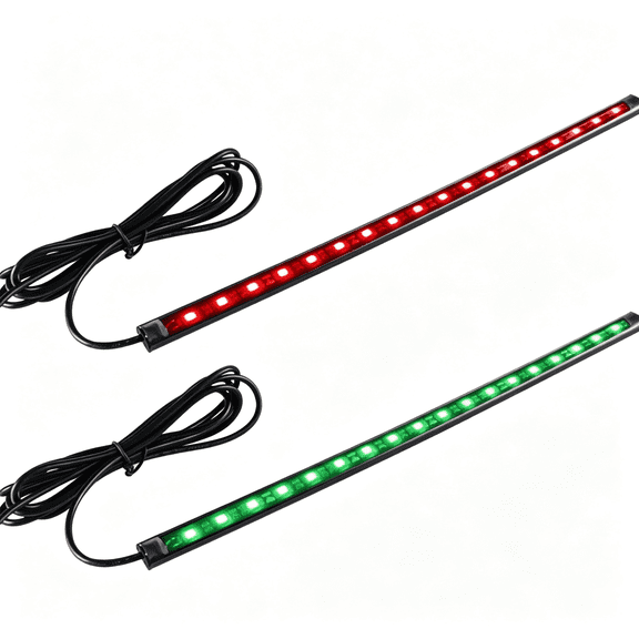 HIBIBUD Red and Green Boat Navigation Lights,Led Boat Lights Waterproof,Bow Light for Boats Led 12V,Marine Running Light for Pontoon,Bass Boats and Kayak