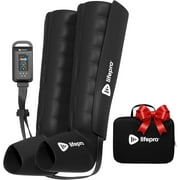 Lifepro Axis Foot and Leg Compression Massager for Circulation, Pain Relief Black