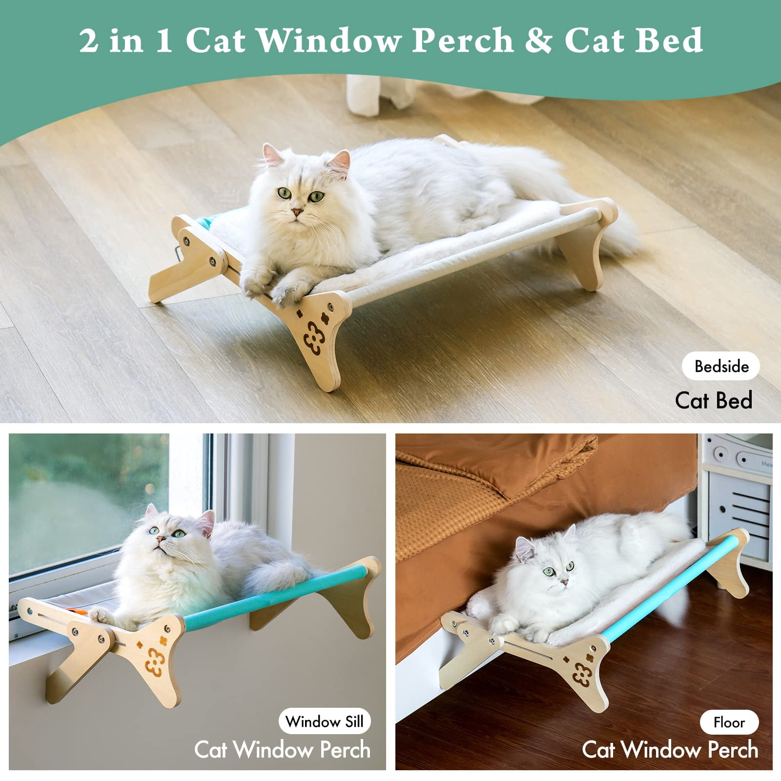 Cat Window Perch Cat Bed for Indoor Cats Cat Window Hammock Seat