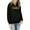 Black - black2, variant on Bow & Drape Womens Sleugh Hoodie Sweatshirt, Black, Medium