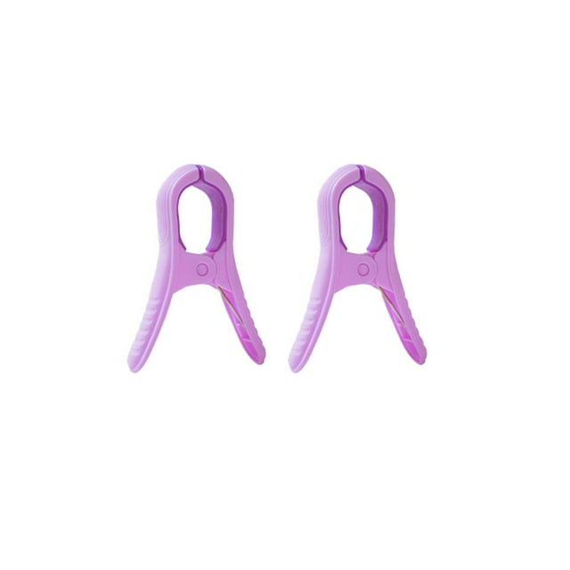 Feltree Heavy-Duty Windproof Plastic Clothespins, Non-Slip Oversized Laundry Clips with Ergonomic Grip - ABS Material Multipurpose Household & Outdoor Clips (2-Pack)