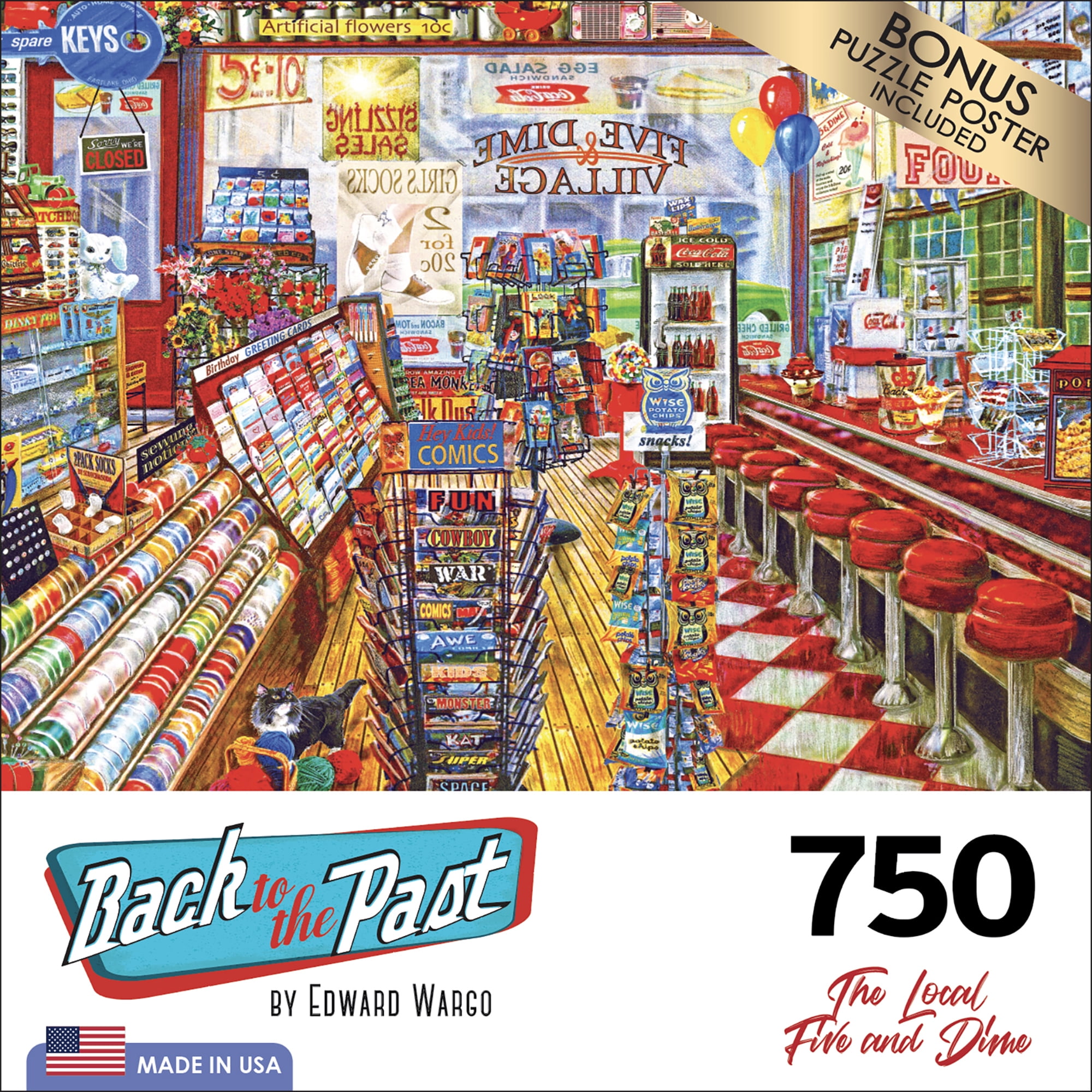 Cra-Z-Art California Dreams 1000-Piece Diner Hangout Jigsaw Puzzle