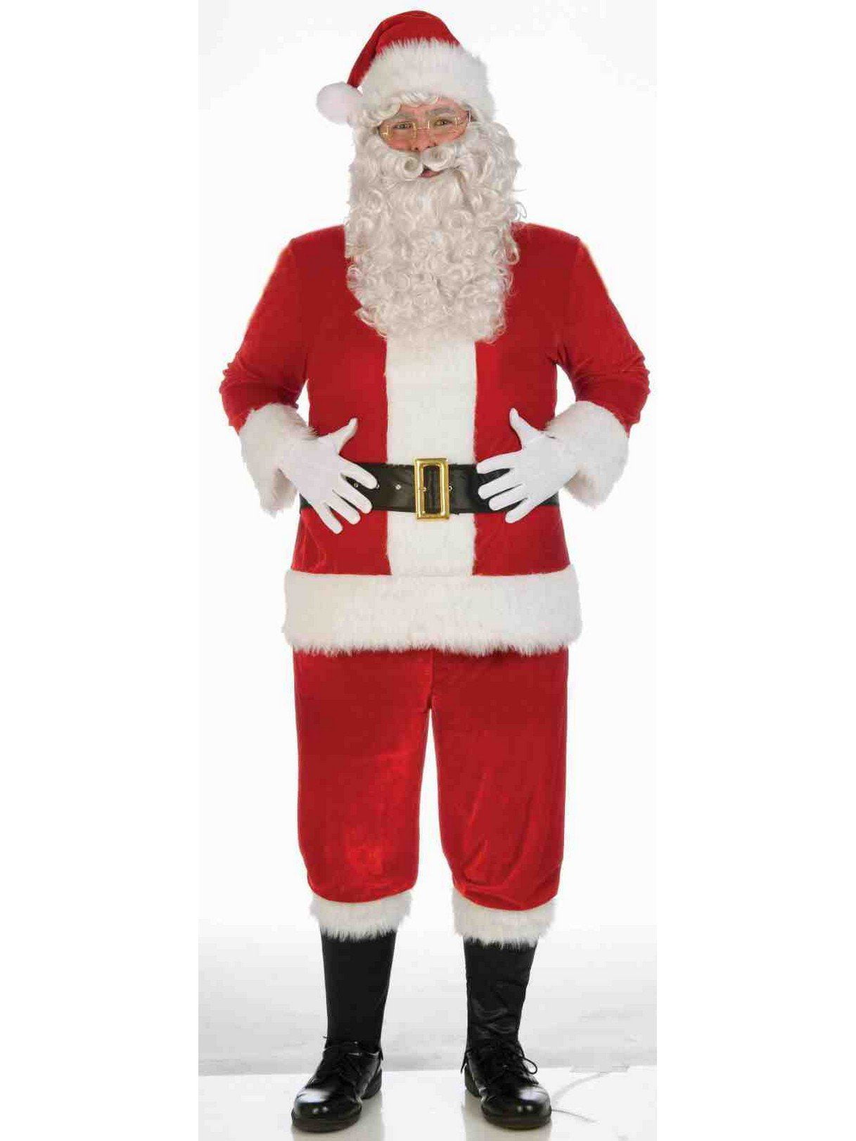 Standard Red Deluxe Velvet Santa Suit - Walmart.com