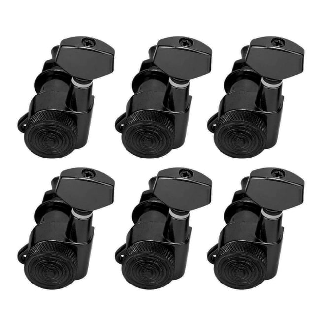Locking Guitar Tuners, String Sealed Black Guitar Tuning Pegs For Electric Or Acoustic Guitars 6Pcs Left Tuners