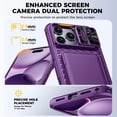 thumbnail image 6 of Oupeigar for iPhone 17 Pro Max / iPhone 18 Pro Max Case, with [Cards Holder][RFID Blocking][Camera Cover]Rugged Shockproof Silicone Case-Purple, 6 of 11