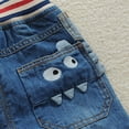thumbnail image 5 of Kids Clothes Boys 6-7 Boy's Graphic Printed Cargo Jeans Streetwear Baggy Straight Denim Pants with Pocket, 5 of 9