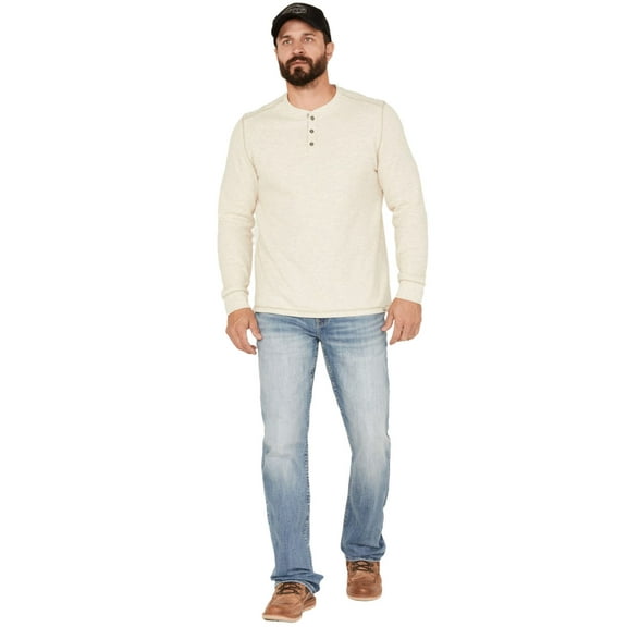 Moonshine Spirit Men's Fire Water Wash Decker Slim Straight Stretch Denim Jeans - MSHO22J54-MDW 40W x 32L US