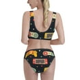 thumbnail image 3 of Picia Retro Video Game Women's High Waisted Bikini Scoop Neck Swimsuit Two Pieces Bathing Suit-Small, 3 of 8