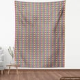 thumbnail image 4 of Ambesonne Fashion Fabric by the Yard Upholstery, Diamond Shaped Lines Art, 2 Yards, Yellow Pastel Pink and Blue, 4 of 5