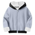 thumbnail image 7 of Cethrio Kids Girls Fleece Hoodies, Zip up Warm Long Sleeve Casual Girls Sweatshirts Gray Size 2-3T, 7 of 7