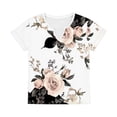 thumbnail image 7 of Hxlamzoo Women's Short Sleeve V-Neck Blouse Dressy Print Button Shirts 2026 Spring Summer Tops, 7 of 7