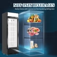 thumbnail image 6 of Chingoo 24'' Commercial Display Fridge with Glass Door, 11 Cu.ft Merchandiser Refrigerator with Adjustable Shelves Black, 6 of 7