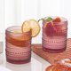 thumbnail image 3 of Juego de 2 vasos para beber de cristal vintage, vasos de vidrio con forma de tachuela de 12 oz, vaso de agua transparente con relieve, para cerveza, cócteles y whisky, 3 of 5
