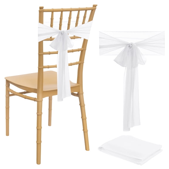 Uxcell Wedding Chair Sash, 16 Packs Chiffon Drapes for Wedding Party