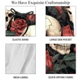 thumbnail image 4 of luoweisi Men's Beach Shorts Quick Dry Swim Trunks with Mesh Lining Roses and Skull L, 4 of 5