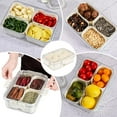 thumbnail image 7 of Serving Tray with Lid, 4 Compartments Snackle Box Charcuterie Container, Portable Snack Platters for Fruit, Nuts, Vegetable, Entertaining, Party, Picnic, 7 of 7