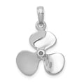 thumbnail image 3 of FB Jewels 14K White Gold White 3D Three Blade Propeller with Center Bead High Polish Pendant, 3 of 5