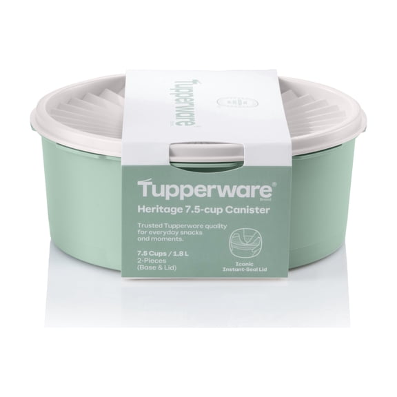Tupperware Heritage 7.5-Cup Cookie & Food Storage Container with Lid, Green