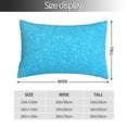 thumbnail image 2 of Zufioo Sky Blue Glitter Print Double-Sided Throw Pillow Cover, Pillow Protector Home Decor - With Hidden Zipper, Suitable for Bedroom, Living Room, Car Interior-14"x20", 2 of 6