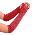 thumbnail image 2 of Gants à Moins de 10 $ Mitaines Rouges Hiver Gants en Maille Jacquard pour Femmes Tricotés Plus Velours Épaissis Automne et Hiver Gants Chauds à Motif (Gants pour Adultes), 2 of 5