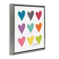 thumbnail image 3 of Stupell Industries Alternating Patterned Hearts Art for Kids Painting Gray Floater Framed Canvas Art Print Wall Art, 25 x 25, 3 of 9