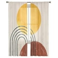 Abstract Art Sun Lines Curtains For Living Room Luxury Baby Bedroom