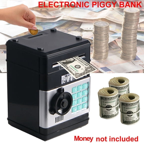 Electronic ATM Piggy Bank w/Password - Cash Coin Saving Box for Kids Gift