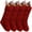 Burgundy, variant on 4 Pack Christmas Stockings 18 Inches Large Size Cable Knitted Stocking Gifts & Decorations for Family Holiday Xmas Party, Ivory White