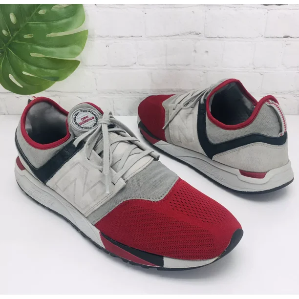 New Balance 247 Running Shoes Size 13 Mens Red Gray Runner MRL247MD Slip On
