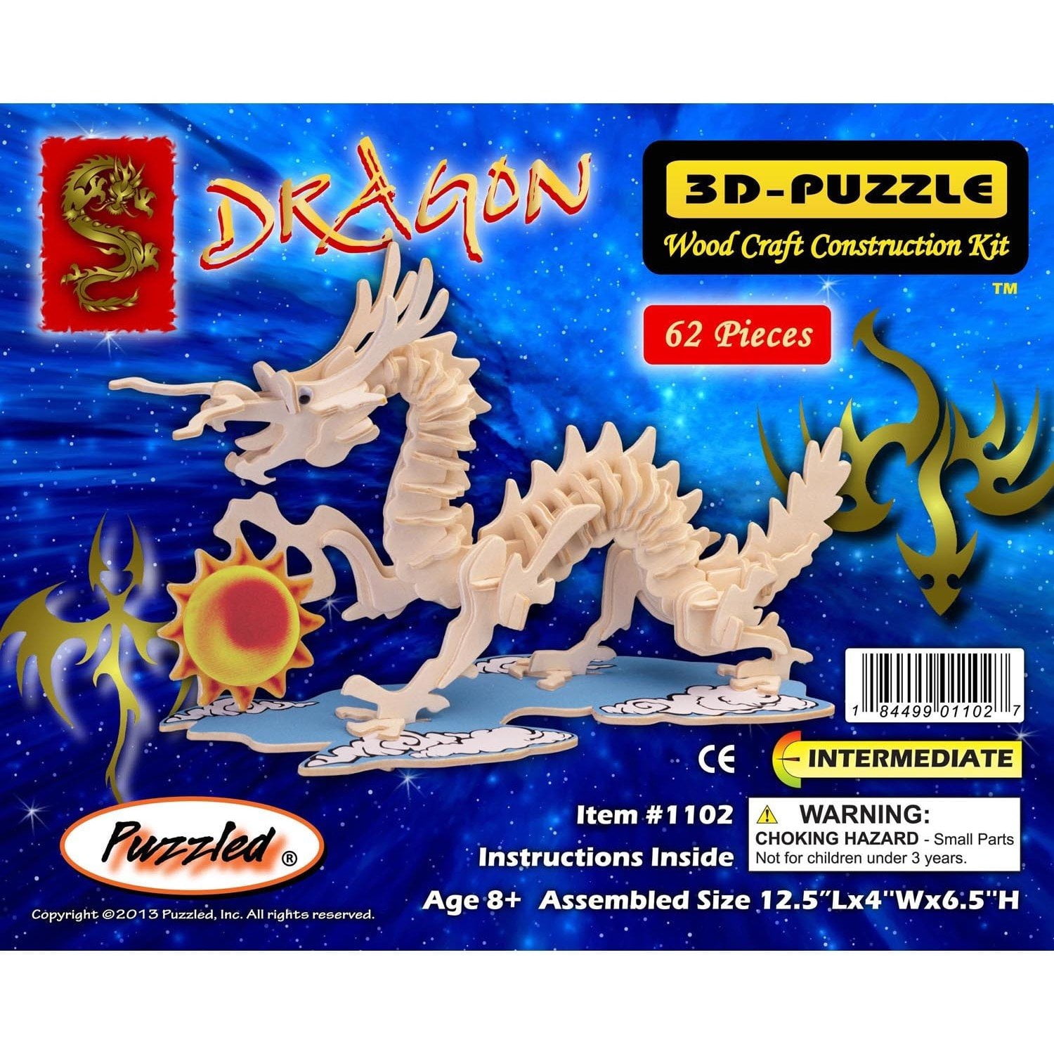 lucky dragon and phoenix wooden puzzle