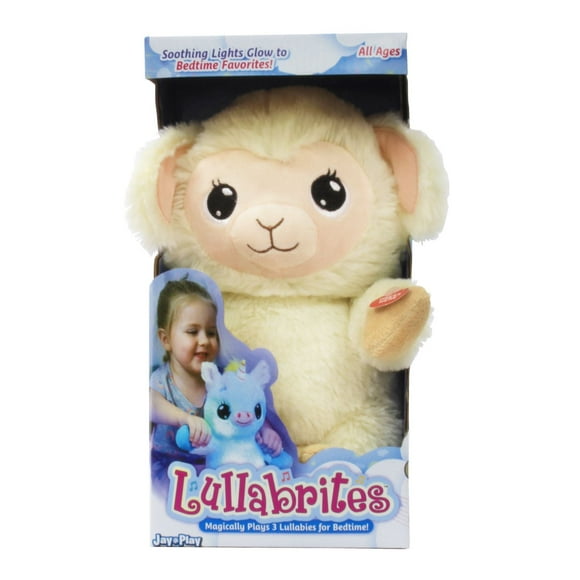Peluche musicale et lumineuse Lullabrites – Agneau Joue 3 berceuses populaires