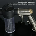 thumbnail image 4 of Garden Hose Nozzle Heavy Duty Metal Spray with 4 Adjustable Patterns | High Pressure Brass Alloy | Fits 3/4" Hoses | Ergonomic Grip | Car Wash, Pet Shower | 8.3"x4.7"x1.6" | Gray, 4 of 9
