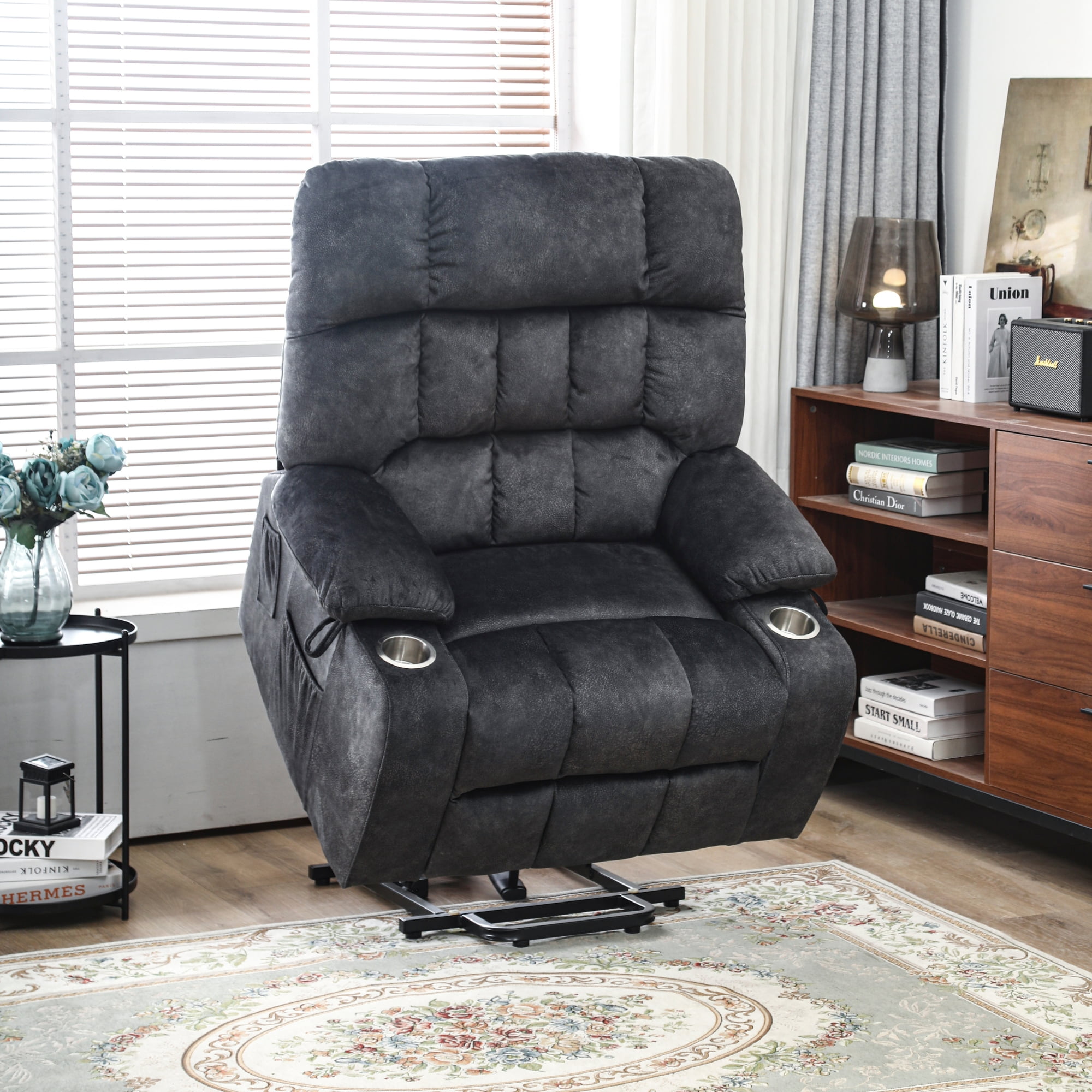 JUUXO 26 inch Extra Wide Seat Big Man Recliner Chair Premium 41 inch JUUXO 26 inch Extra Wide Seat Big Man Recliner Chair Premium 41 inch
