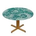 thumbnail image 3 of Nawypu  Round Table Cover, Waterproof Reusable Table Cloth Round Fitted Vinyl Tablecloth with Elastic Edged for Parties Outdoors, Paisley Pattern, 3 of 7