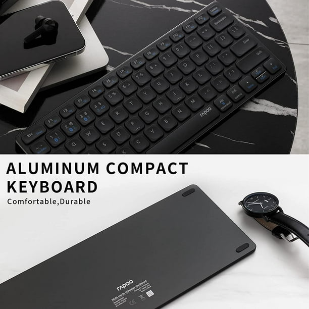 Combo clavier et souris sans fil, ensemble clavier et souris Bluetooth  multi-appareils, clavier compact rechargeable fin 
